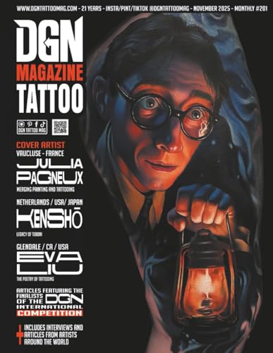 DGN Tattoo Magazine - Julia Pagneux - Issue #201: Book of tattoos: more than 200 tattoo for real, professional and amateur tattoo artists. Original and ... that will inspire... for your first tattoo