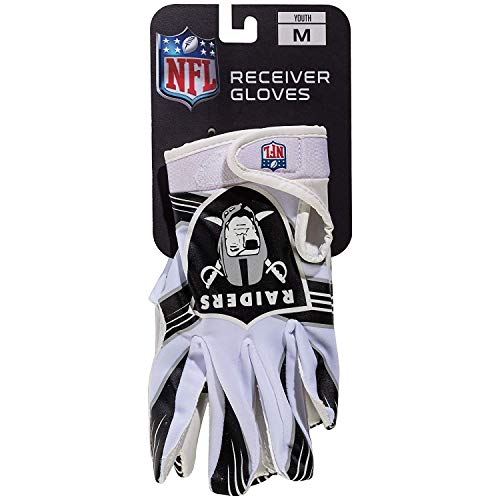 Franklin Sports Oakland Raiders Youth NFL Football Receiver Gloves