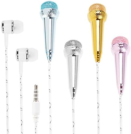 microphone For Phone Earphone Kit Music Sound Recorder Smartphone Wire Karaoke Mini For Phone Gold