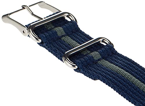 Timex TW7C03100 Weekender 20mm Blue/Gray Stripe Fabric Slip-Thru Strap