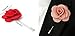 Flairs New York Gentleman's Essentials Premium Handmade Flower Lapel Pin Boutonniere (Pack of 1 Pin, Fairway Green Begonia)