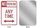 No Parking Sign, No Parking Anytime Sign, 12x18 Inches, 3M EGP Reflective .063 Aluminum, Fade Resistant, Made in USA