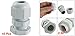 uxcell 10 Pcs PG9 White Plastic Waterproof Cable Glands Joints