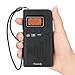 DreamSky Portable Pocket AM FM Radio with Alarm Clock, Time Display with Sleep Timer, Clear Speaker, Best Reception Battery Operated Small Radios for Walking/Running.