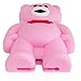 WwWSuppliers Cute Teddy Bear with Red Bow Case for Apple iPhone 6 Plus 6S Plus Toy Cartoon Silicone Rubber Gel Protective Cover with Screen Protector (Pink)