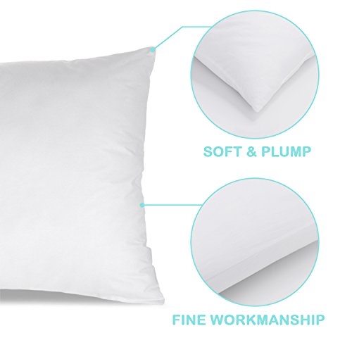 Pillow for Sleeping, 100% Cotton and Super Soft Plush Fiber Fill,Hypoallergenic & Dust Mite Resistant, Five-Star Hotel Collection Bedding Pillows, Standard 20â€™â€™x 26â€™â€™(Snow-white, 2 Pack)