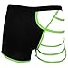 Mens Hot Underwear Breathable Hollowed Boxer Briefs One Size Green Straps