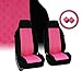 FH Group Heart Patterned Velour Accessory Set (Pink) – Universal Fit for Cars Trucks & SUVs FB150102