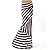 VEZAD High Waist Striped Fold Women Asymmetric Over Stretch Long Maxi Skirt White