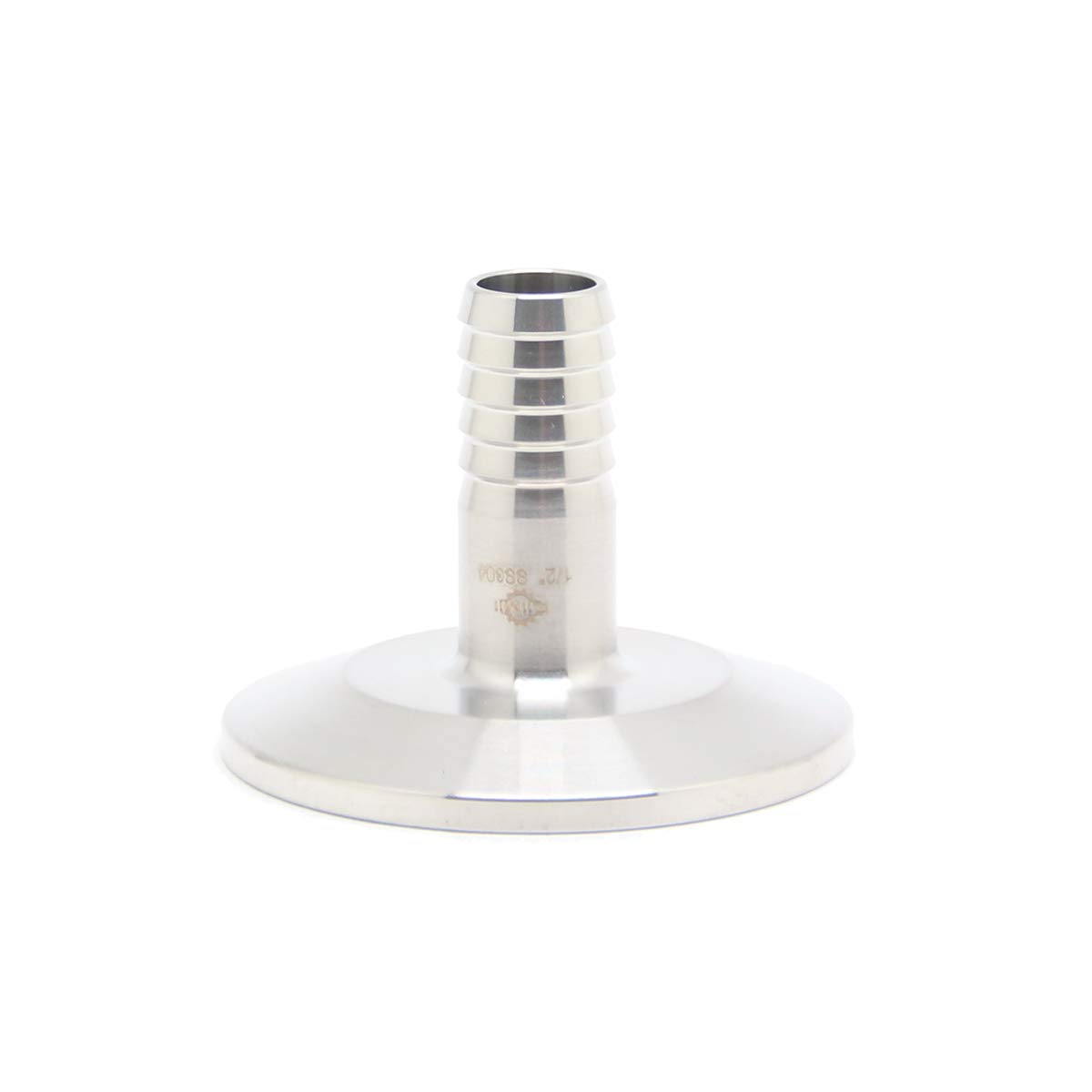 QiiMii SS304 1.5" Tri Clamp to 1/2" Hose Barbed Adapter Sanitary Hose Pipe Fitting (1/2 Inch Barb Hose)