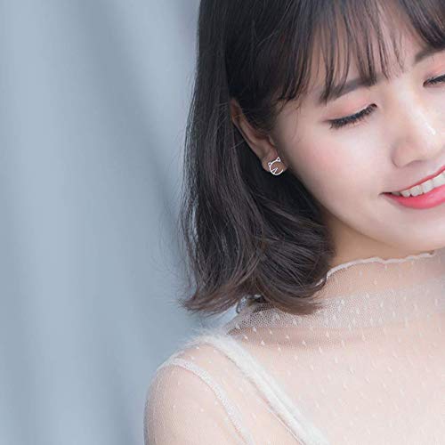 925 Siliver Cat Earrings Earrings Sterling Silver Stud Earrings for Women Gift