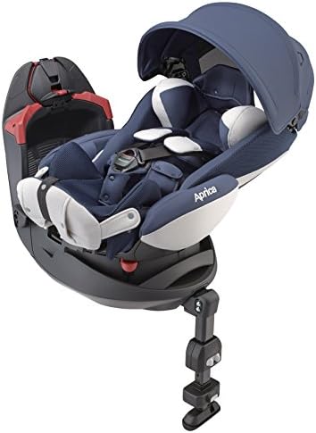 Aprica Adjustable Rotating Child Seat Fradia Glow DX Thick Navy NV [Design considering side collision + Flex shade STD + with footrest] 93513 - Japan import by premium-japan