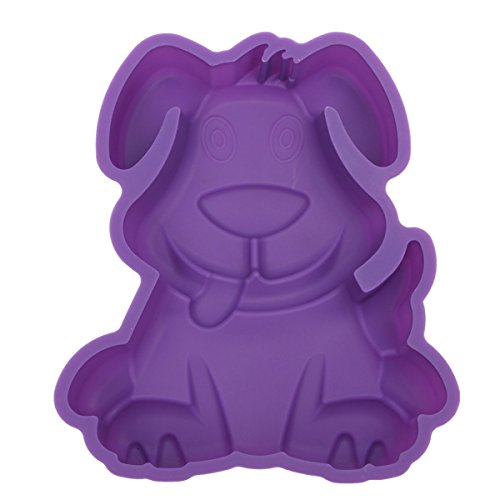 Large Dog Baking Mold - MoldFun Dog Non-stick Silicone Pan Mold for Cake, Muffin, Loaf, Bread, Toast, Mousse, Scone (Random Color)