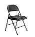 OFM Essentials Collection Multipurpose Padded Metal Folding Chair, Pack of 4, in Black