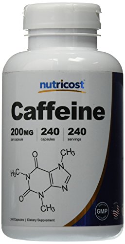 Nutricost Caffeine Pills - 200mg Capsules - 240 Count