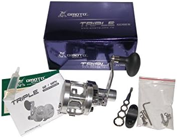 Left Hand Omoto Triple Series Multiplier Pro Ocean Conventional Reel #12 deep sea brake 2 speed gears