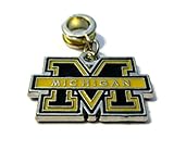MICHIGAN WOLVERINES OFFICIALLY LICENSED CHARM WITH CONNECTOR