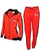 X-2 Women Athletic Full Zip Fleece Tracksuit Jogging Sweatsuit Activewear Hooded Top