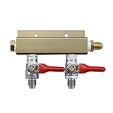 The Weekend Brewer 2-way MFL CO2 Splitter Distributor Manifold with integrated check valves