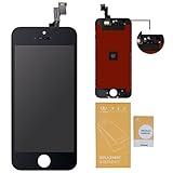WEELPOWER Black LCD Touch Screen Digitizer Glass Replacement Assembly for iPhone SE with Repair Tool(Black)