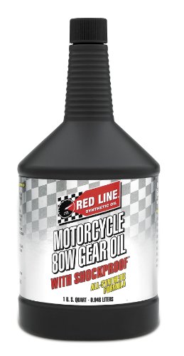 Red Line 42724 80W Motorcycle Gear Oil with Shockproof - 12/1  Quart