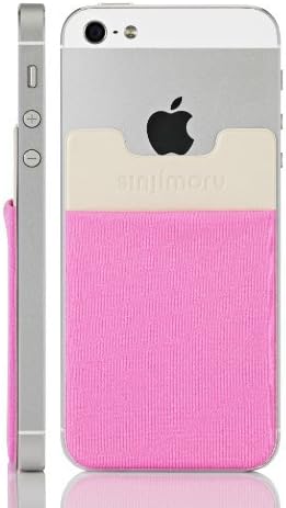Sinjimoru Sinji Pouch B3 Adhesive accessory pocket for all iPhone, Samsung &amp; Android smart phones (Pink)