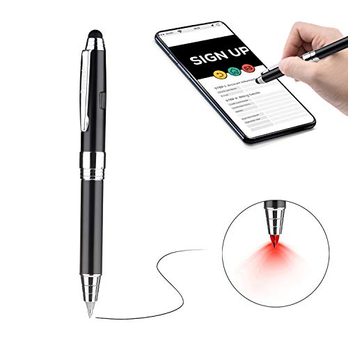 Penyeah LED Flashlight Pen -Pen Light with Stylus Pen Tip Multi-function Capacitive Touch Screen Pen - Helpful for Touching Reading or Writing - P12 - Red Light