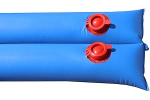 Buffalo Blizzard Blue 8-Foot Long Double Chamber Water Bags | 12 Pack | 22-Gauge Heavy-Duty Vinyl Material | Secures Winter Cover to Rectangular Swimming Pools