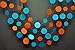 Boston Creative Company Garland - Blue Orange Garland - Beach Wedding - Wedding Garland - Paper Garland - Birthday Party Decorations - Nursery Decor - Blue and Orange Baby Shower - Blue Baby Shower