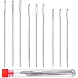 9 PCS Large Eye Stitching Needles - 3 Sizes Stitching Needles, 3.5inch to 4.9inch Big Eye Hand Sewing Needles for Stitching a