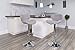 Flash Furniture Denville 2 Pack Contemporary Gray Fabric Adjustable Height Barstool with Curved Back and Chrome Base