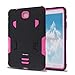 [iRhino] TM BLACK-HOTPINK Heavy Duty rugged impact Hybrid Case cover with Build In Kickstand Protective Case For Samsung galaxy Tab 4 8.0 inch T330 Tablet