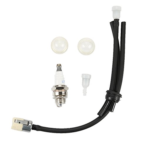 Harbot Pack of 3-Hole Grommet Fuel Line Kit Spark Plug Fuel Filter Primer Bulb Fuel Tank Vent for Echo Mantis 7222 722E 7222M Tiller TC-210 TC-210i TC-2100 SV-6 SV-5H/2 SV-5C SV-4B LHD-1700 HC-1500