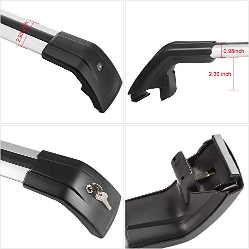Motorfansclub Top Roof Rack Cross Bar Crossbar Rail Cargo Luggage For Volvo XC60 2013-2018