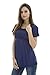 Bearsland Women's Breastfeeding and Nursing Summer Top Blue Size M