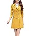 FancyStar Women's Double-Breasted Slim Autumn Long Trench Coat