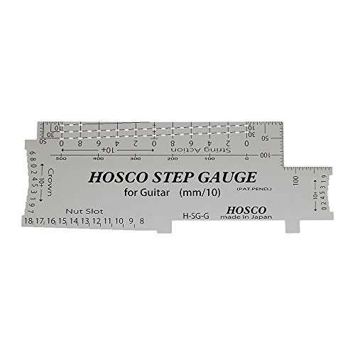 HOSCO Luthiers Tools ステップゲージ ギター用 弦高、ナット溝、フレット高などが測定可能 H-SG-G商品画像