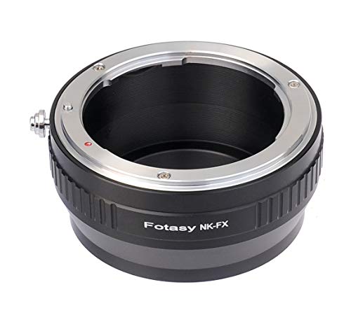Fotasy Copper Nikkor Lens to Fuji X Adapter, NK F Mount to X Adapter, Compatible with Fujifilm X-Pro1 X-Pro2 X-Pro3 X-E2 X-E3 X-A10 X-T1 X-T2 X-T3 X-T4 X-T10 X-T20 X-T30 X-T30II X-T100 X-H1