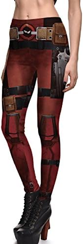 Emmy Lee Women's Digital Print Design Graphic Stretch Footless Fashion Leggings XXL X-men