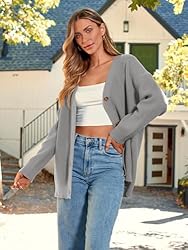 LILLUSORY Women's Cashmere Fall Cardigan 2023 Open