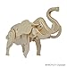 MICHLEY 1pc 3D Wooden Jigsw Puzzle Kid Educational Woodcraft DIY Kit Toy Simulation Models Little Elephant