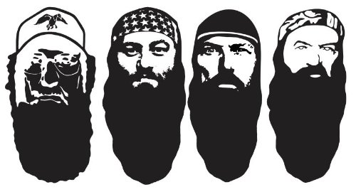 Duck Dynasty Phil Robertson Uncle Si Willie & Jase Quack Pack Decal Commander 4 Pack Decal/sticker | 6