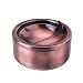 Zaoniy Stainless Steel Ashtray with lid, Cigarette Ashtray for Indoor or Outdoor Use, Ash Holder for Smokers, Desktop Smoking Ash Tray for Home Office Decoration (Bronze red)