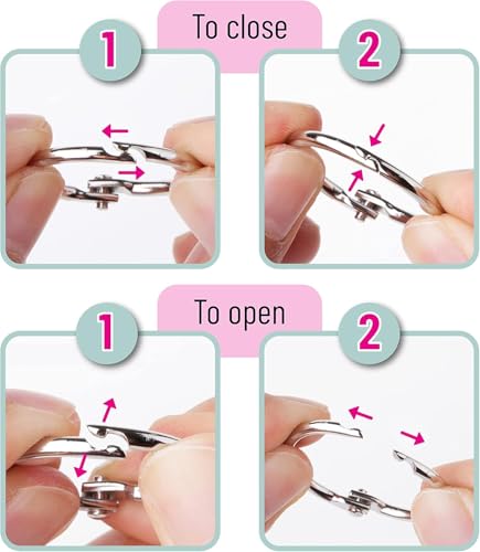 Elvyagod 100 Pcs Binder Rings, Loose Leaf Metal Book Silver Keychain Rings For Index Cards, Flash Notebooks, Photo Album, Scrapbook Diy Crafts, 1 Inch Diameter