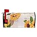 Wamika Watercolor Sunflowers Welcome Magnetic Mailbox Cover Wraps Yellow Flower Small Size 20.8(L) x 18(W) MailWrap for Outside Garden Home Decor