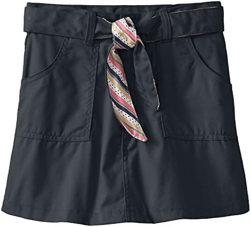 (2930) Genuine Uniforms Girls Skort Skirt with Reversible Striped Belt (Sizes 4-16) in Navy Size: 14