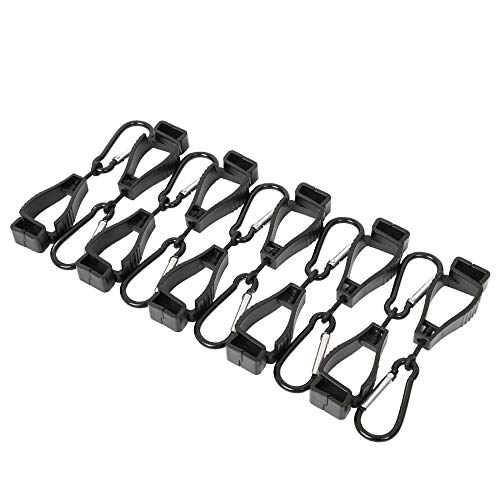 3pcs Glove Grabber Clip Holder work Safety Clip Glove Keeper, Guard Labor Worker Glasses Helmets Hanger Clamp Grabber Catcher (Black 10pcs) - Thumbnail 6