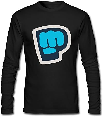 QIANMY Men's Pewdiepie Glove Logo Long Sleeve T-shirts Size M
