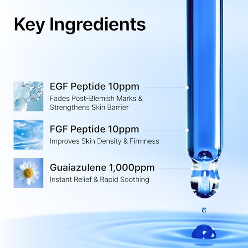 DearKlairs EGF Serum - Blue Youth Activating Drop, 1.69 Fl Oz | Barrier Repair & Post-Blemish Marks, Sensitive Skin-Friendly, Daily Calm & Soothe, Korean EGF serum