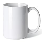 Smilatte 16 OZ Porcelain Coffee Mug, Classic Blank